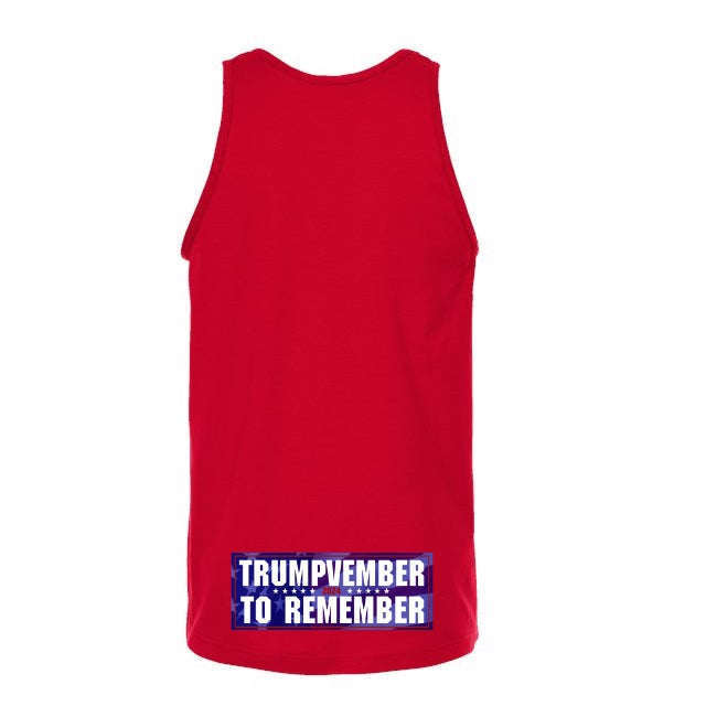 Trumpvember to Remember Red Tank Top (Back)