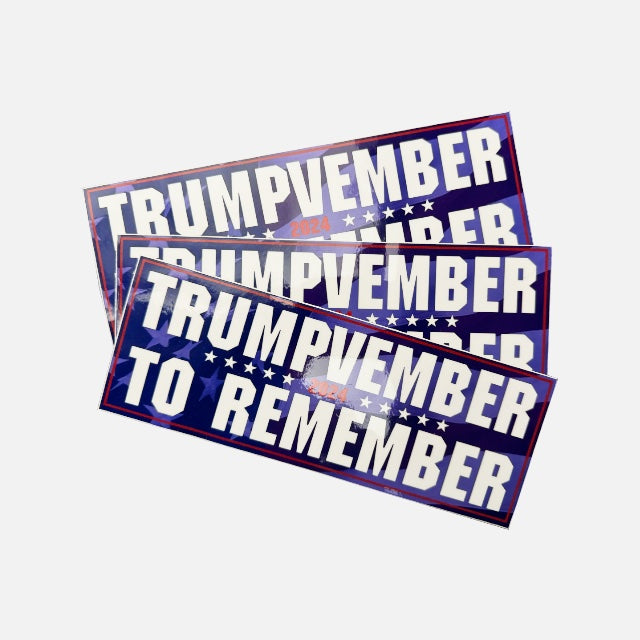 Trumpvember to Remember Bumper Sticker (3 Pack)