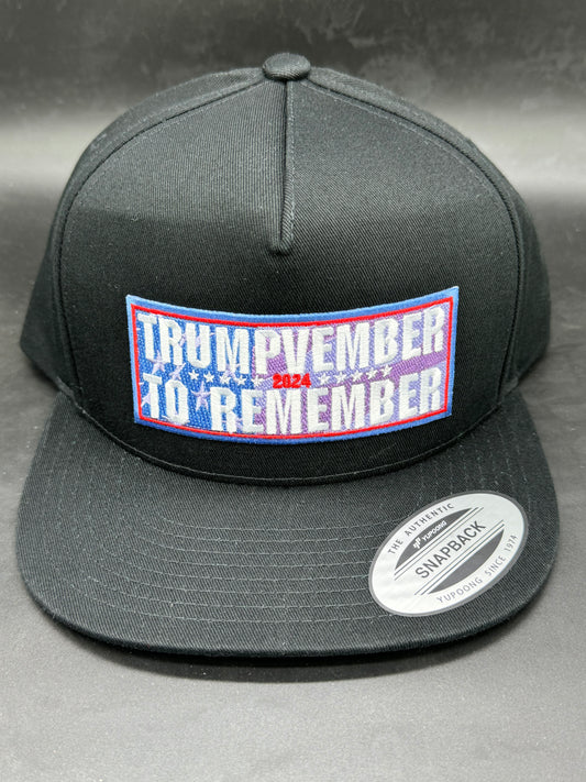 "TRUMPVEMBER TO REMEMBER" BLACK SNAPBACK HAT