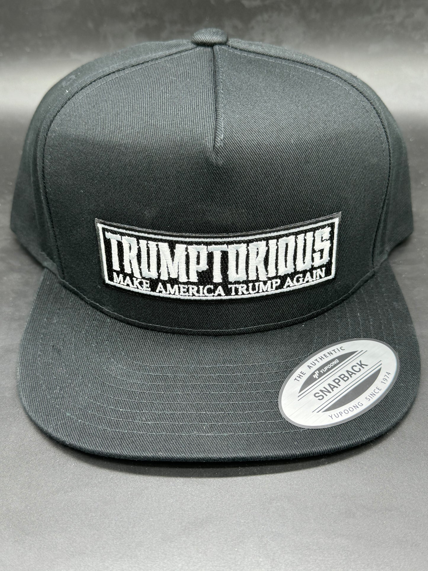 "TRUMPTORIOUS" BLACK SNAPBACK HAT